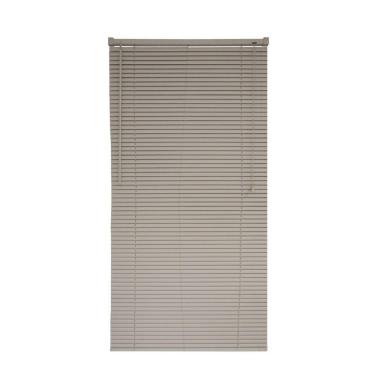 Imagem de Persiana Horizontal PVC Café 180 (L) x 160 (A) Lâminas Resistentes Flexíveis C/ Kit de Instalação