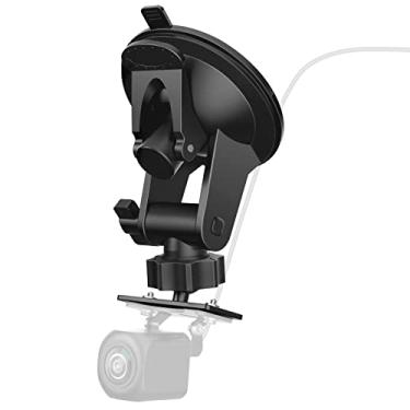 Imagem de Pixelman Suporte de câmera traseira, suporte de para-brisa, compatível com a maioria das câmeras pequenas, preto, carro, SUV, RV, caminhão, suporte de câmera de backup automático
