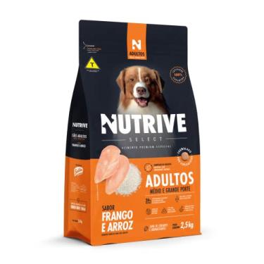 Imagem de Nutrive Select Cães Adultos Médio/Grande Porte Frango e Arroz 2,5kg