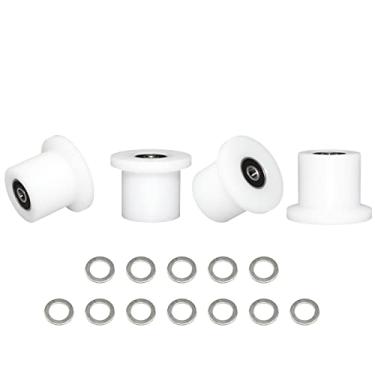 Imagem de Conjunto de rodas/rolos de substituição para academia total para modelos XL, XLS e alguns 3000 XL, todos se ajustam e se encaixam com rolamentos através de orifício de 0,64 cm de diâmetro - pacote com 4 (branco)
