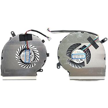 Imagem de Ventilador de substituição HK-Part para ventilador de CPU MSI GE62VR GP62VR GP62MVR e ventilador de refrigeração Gpu (2 ventiladores) PAAD06015SL N366 N371