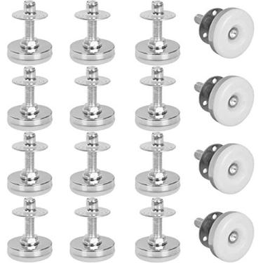 Imagem de Níveis de pés ajustáveis, pés de nivelamento pesados M8 (5/16) polegadas, haste rosqueada, pernas de porcas, móveis, niveladores para armário, mesa, cadeira e pernas de móveis.