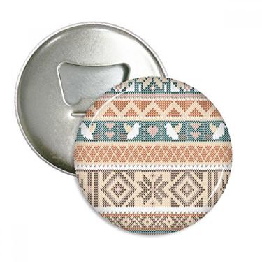 Imagem de Emblema multifuncional com estampa de triângulo losango octogonal, abridor de garrafas, ímã de geladeira