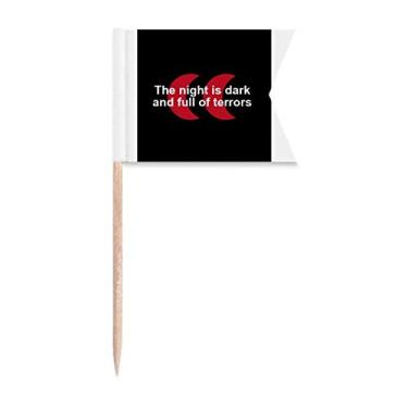 Imagem de Sinalizadores de palito de dente Night Dark Terrors da Film Dialogue Marcação para Bolo Festa Comida Prato de Queijo