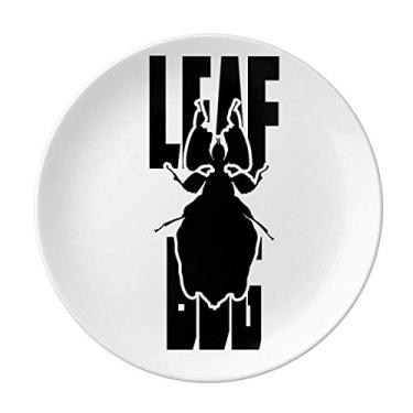 Imagem de Prato decorativo de pragas de insetos Fear Animal Leafworms de porcelana salver talheres prato de jantar
