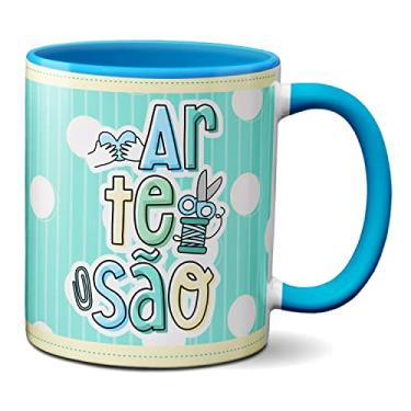 Imagem de Caneca Artesanato Artesão Profissão Presente Fofo Criativo (Azul)