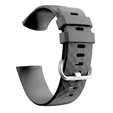 Imagem de MOOKEENONE 1 * Pulseira de relógio de 20 mm Pulseira de relógio Fitness Pulseira Relógio DIY Acessório para Fitbit Charge 3, Preto