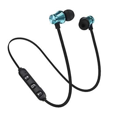 Imagem de SZAMBIT Fones de Ouvido Sem Fio,Fones de Ouvido Bluetooth,Adsorção Magnética Sem Fio Bluetooth In-ear Fone de Ouvido,Fone de Ouvido Esportivo para Telefone/PC (Azul)