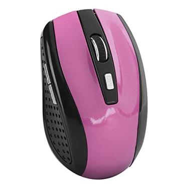 Imagem de Mouse sem fio, mouse óptico de computador com design de micromovimento silencioso, mouse sem fio para jogos para notebook, ajuste inteligente de até 1600DPI (rosa) Double the comfort