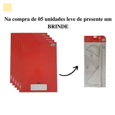 Imagem de Caderno Brochura Capa Dura Universitário 48 Folhas Cor Vermelho - Tili