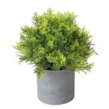 Imagem de heave Mini plantas artificiais em vaso, arbusto de plástico falso, plantas verdes artificiais para decoração de casa, jardim, banheiro, presente de boas-vindas, 12