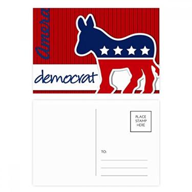 Imagem de Cartão postal Democrata Emblema America Burro, conjunto de cartões postais de aniversário para enviar cartões de agradecimento