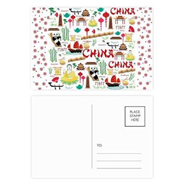 Imagem de China Bamboo Lantern Panda Natal Natal Flor Celebração Cartão Postal Blessing Mailing Card