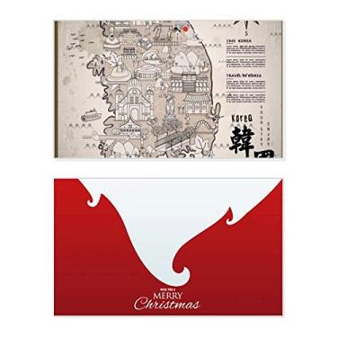 Imagem de Mapa de marcos da Coreia do Sul de 1945, feriado, feriado, cartão de felicitações, mensagem de Natal