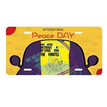 Imagem de DIYthinker Placa de montanha-russa para parque de diversões, etiqueta para decoração de carro, dia da paz