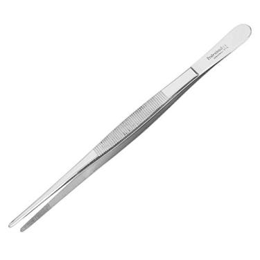 Imagem de Pinça Culinária Profissional Reta com Serrilha - 20 cm