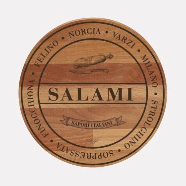 Imagem de Tábua de Madeira para Frios Salami 30 cm Bisetti