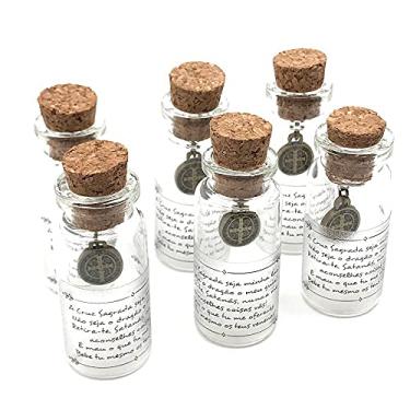 Imagem de Kit Lembrancinha De Vidro Medalha São Bento 6 Un.