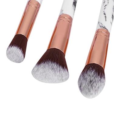 Imagem de Conjunto de pincéis de maquiagem, conjunto de pincéis de maquiagem com aderência confortável, toque macio, durável para maquiagem facial para mulheres (cerdas pretas)