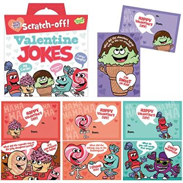 Imagem de Peaceable Kingdom Scratch Off Valentine Jokes - Pacote com 28 cartas
