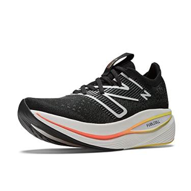 Imagem de New Balance Tênis de corrida feminino FuelCell Supercomp Trainer V1, Preto/preto metálico, 5 Wide