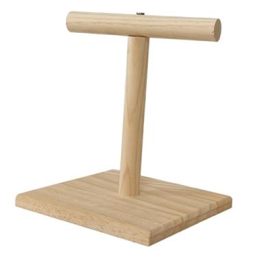 Imagem de Baoblaze Poleiro de pássaros suporte de mesa poleiros de pássaros em pé varas de madeira gaiola brinquedos ginásio playground, a