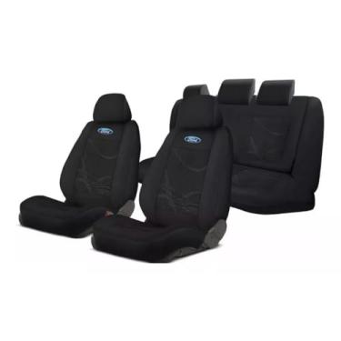 Imagem de GP Capas Capa de Banco de Carro Fiesta 2008 2009 2010 Preta, Cinza Resistente a Sujeiras, Manchas e Líquidos Fácil de Limpar