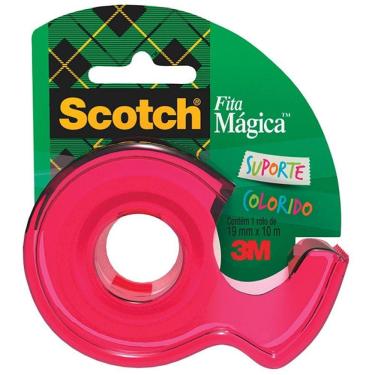 Imagem de Fita Magica 19MM X 10M 3M SCOTCH C/ Dispenser Rosa