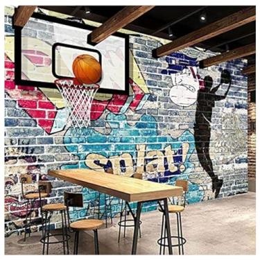 Imagem de TUYIFA Papel de parede 3D papel de parede fundido azul sala de estar TV fundo parede pintura decorativa (118" x 83", pano de seda)