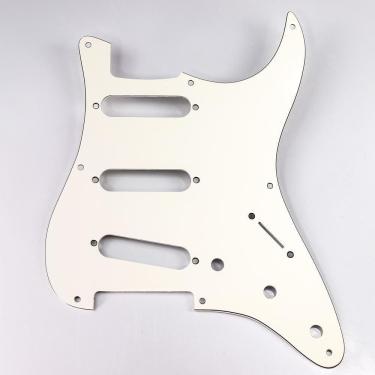 Imagem de Escudo Para Guitarra Am Strat Sss Branco 3p Spirit 090-wv [f035]