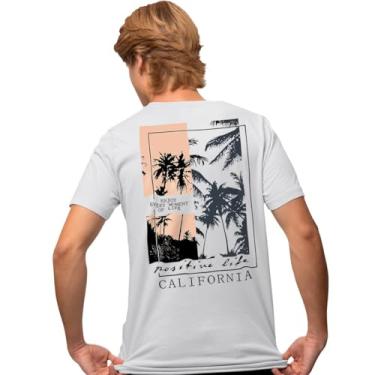 Imagem de Camisa Camiseta Genuine Grit Masculina Estampada Algodão 30.1 California Positive Life - M - Branco