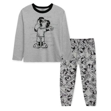 Imagem de Tigor Pijama Camiseta Manga Longa e Calca Cinza