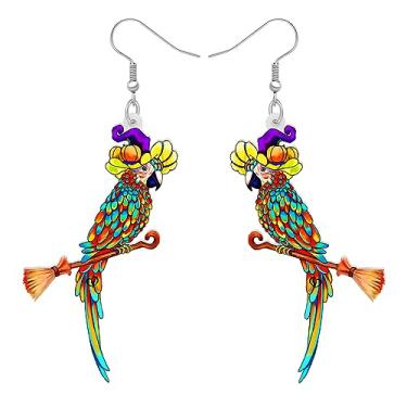 Imagem de DALANE Novidade Halloween Crânio Pirata Pirata Arara Parrot Brincos Pendentes Gota Abóbora Pássaros Joias Presentes para Mulheres Lembranças de Festa, Medium, Acrílico, Sem pedra preciosa