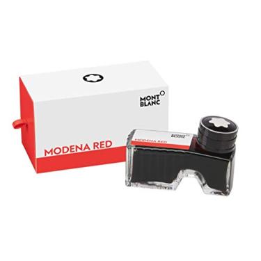 Imagem de Montblanc Frasco de tinta Modena Red 119566 – Tinta de recarga de qualidade premium em vermelho brilhante para canetas-tinteiro, pena e canetas de caligrafia – 60 ml de tinta