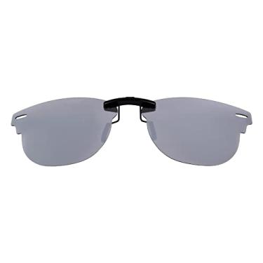 Imagem de Óculos de sol polarizados CLIP-ON para Ray-Ban CLUBMASTER RB5154 49X21 para homens e mulheres proteção UV, Prata, Standard
