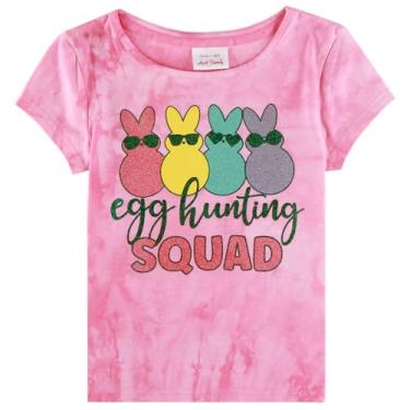 Imagem de HH Family Camisetas de Páscoa para meninas, crianças, presente de Páscoa, coelhinho, roupas 3-12 anos, Egg Squad Td, 5