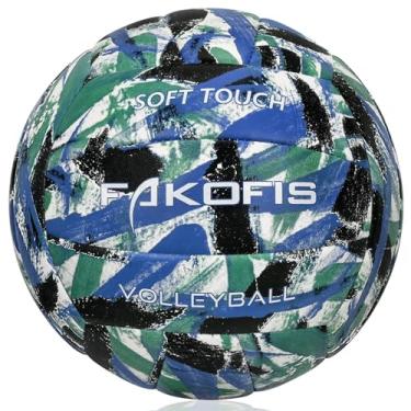 Imagem de FAKOFIS Voleibol oficial tamanho 5, bolas de vôlei macias para ambientes internos e externos para crianças, jovens, adultos, idosos (melhor presente para)