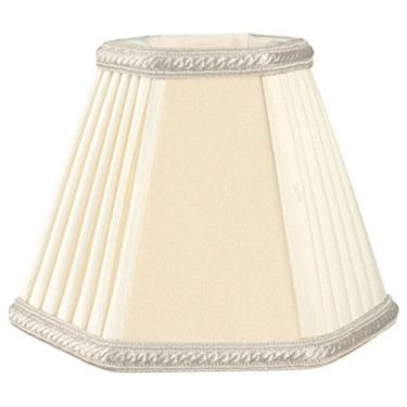Imagem de Royal Designs, Inc. CS-505EG/BG Abajur de candelabro hexagonal império com acabamento decorativo, casca de ovo bege