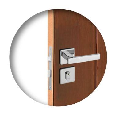 Imagem de Fechadura Para Porta Externa Roseta Concept 408 Cromada Pado 40mm