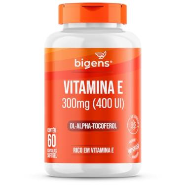 Imagem de Vitamina E 300mg (400 UI), DL-Alpha-Tocoferol, Rico em Vitamina E, Antioxidante Importado, Unidade 60 Cápsulas Softgel, Bigens (Unidade)