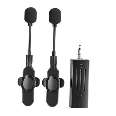 Imagem de Colaxi Microfone de Lapela Sem Fio, Microfone de Lapela, Redução de Ruído, Profissional, Durável para Vlogger, Gravação de áudio E Vídeo, 2 em 1