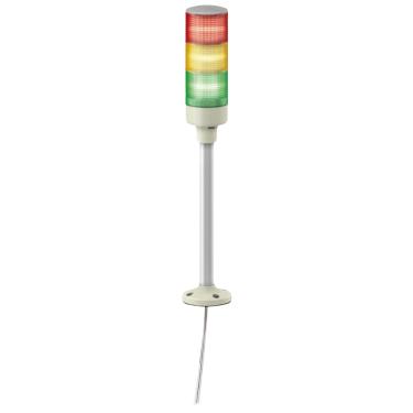 Imagem de Coluna Luminosa Ø60mm Led Vermelho, Verde, Amarelo E Buzzer, 24Vca/cc C/ Tubo Em Alumínio XVGB3SH - Schneider