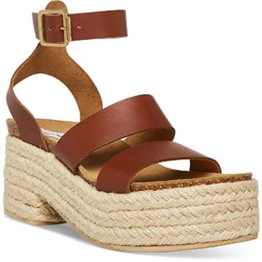 Imagem de Steve Madden Sandália feminina de salto Kelton, Couro conhaque, 37
