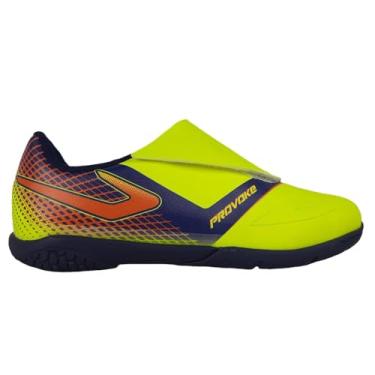 Imagem de Chuteira Futsal Topper Provoke Infantil sem Cadarço TP04070005-28 - Amarelo/Azul Marinho