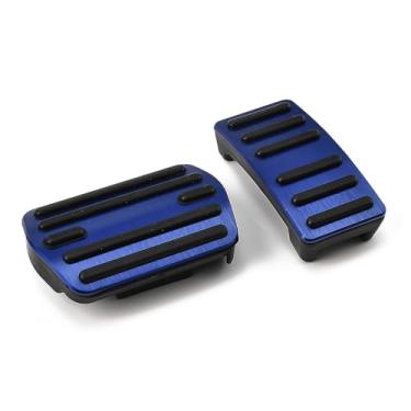 Imagem de AuMoHall Capas de pedal de alumínio para carro Pastilhas antiderrapantes para pedal de acelerador de freio Auto Sem perfuração Acessórios interiores de carro Substituição para Maverick 2022 2023 2024