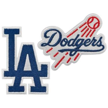 Imagem de JEFUZH Remendos de beisebol, Los Angeles Iron on Patches, Patch de beisebol bordado para chapéus, camisetas, mochilas, jeans e muito mais (Los Angeles)