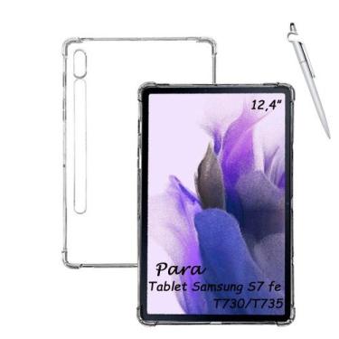 Imagem de Melhor Capa Silicone para Tab T730 S7 Fe Plus  + Caneta - Duda Store