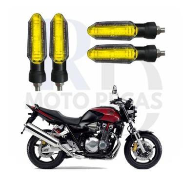 Imagem de Kit Seta para Moto HONDA CB 1300 Pisca Led Universal 12V P53 Esportivo