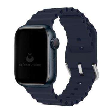 Imagem de Pulseira Silicone Oceano Fivela Compatível com Apple Watch - Baú do Vi