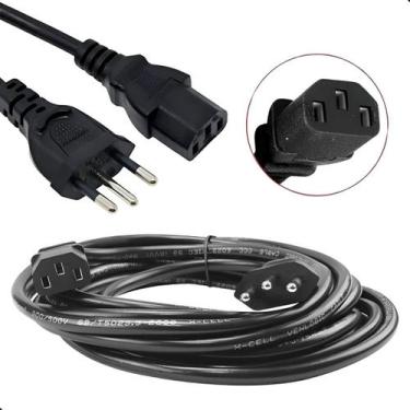 Imagem de Cabo De Força Energia Tripolar 5M X-cell Para Monitor Tv Cpu, 5 METROS